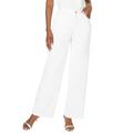 Plus Size Women's Invisible Stretch® Contour Wide-Leg Jean by Denim 24/7 in White Denim (Size 34 W) Soft Comfortable