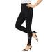 Plus Size Women's Lace-Inset Essential Stretch Legging by Roaman's in Black (Size 42/44) Activewear Workout Yoga Pants