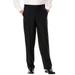 Men's Big & Tall KS Signature Easy Movement® Plain Front Expandable Suit Separate Dress Pants by KS Signature in Black (Size 50 40)