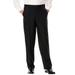 Men's Big & Tall KS Signature Easy Movement® Plain Front Expandable Suit Separate Dress Pants by KS Signature in Black (Size 42 40)