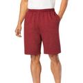 Men's Big & Tall Comfort Fleece Shorts by KingSize in Burgundy Marl (Size 10XL)