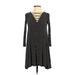 American Eagle Outfitters Casual Dress: Black Stripes Dresses - Women's Size 2X-Small