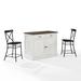 August Grove® Cordova 47.75" Kitchen Island Set Wood in Brown/White | 36.25 H x 47.75 W x 50 D in | Wayfair 1AFD2D2BAF694A619722FF4FEB672C80