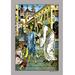 Buyenlarge 'Aladdin Accosted By Magician' by Walter Crane Painting Print, Ceramic in Blue/Green/Yellow | 36 H x 24 W x 1.5 D in | Wayfair