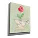 Harriet Bee Teacup Floral I on Print by Courtney Prahl - Wrapped Canvas Graphic Art Print Canvas in Green | 24 H x 20 W x 0.75 D in | Wayfair