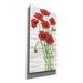 Red Barrel Studio® 'Red Poppy Panel I' By Tim O'toole, Canvas Wall Art, 20"X40" Canvas, Solid Wood in Gray/Red | 24 H x 12 W x 0.75 D in | Wayfair