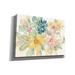 Red Barrel Studio® June Bloom by Silvia Vassileva - Wrapped Canvas Painting Canvas in Blue/Pink/Yellow | 18 H x 26 W x 0.75 D in | Wayfair