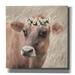 August Grove® Floral Cow II by Lori Deiter - Wrapped Canvas Photograph Canvas, Solid Wood in Gray | 37 H x 37 W x 1.5 D in | Wayfair