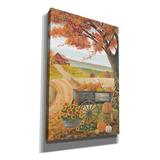 Rosalind Wheeler Harvest Pumpkins by Pam Britton - Wrapped Canvas Painting Print Metal in Orange | 60 H x 40 W in | Wayfair