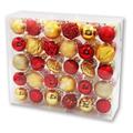 Queens of Christmas Arctic 60 Piece Assorted Ball & Onion Holiday Shaped Ornament Set Plastic in Red/Yellow | Wayfair ORNPK-BO-TRAD-60
