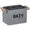 WENKO Badbox Gara mit 4 Fächern Grau, Grau, Stahl grau - grau