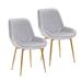 Porthos Home Dayo Set of 2 Velvet Dining Chairs, Golden Chrome Legs