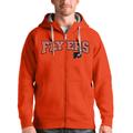 Men's Antigua Orange Philadelphia Flyers Wordmark Victory Full-Zip Hoodie