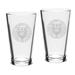 Wellesley Blue 16oz. 2-Piece Logo Classic Pub Glass Set