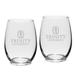 Trinity Tigers 15oz. 2-Piece Stemless Wine Glass Set