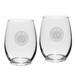 Roger Williams University 15oz. 2-Piece Stemless Wine Glass Set