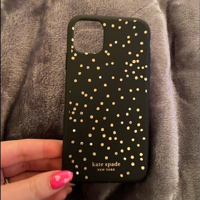 Kate Spade Cell Phones & Accessories | Iphone 11 Kate Spade Case. Black And Gold With Diamonds | Color: Black/Gold | Size: Iphone 11