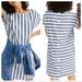 Madewell Dresses | Madewell Striped Play Button Back Dress Xs | Color: Blue/White | Size: Xs