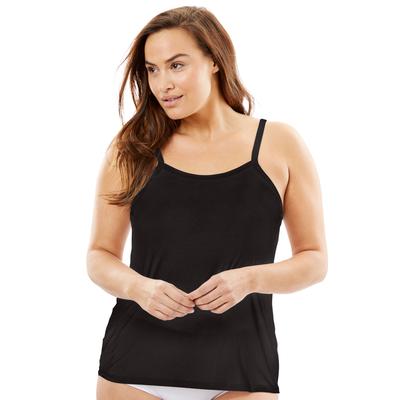 Plus Size Women's Modal Cami by Comfort Choice in Black (Size 34/36) Full Slip