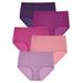 Plus Size Women's Nylon Brief 5-Pack by Comfort Choice in Purple Multi Pack (Size 10) Underwear