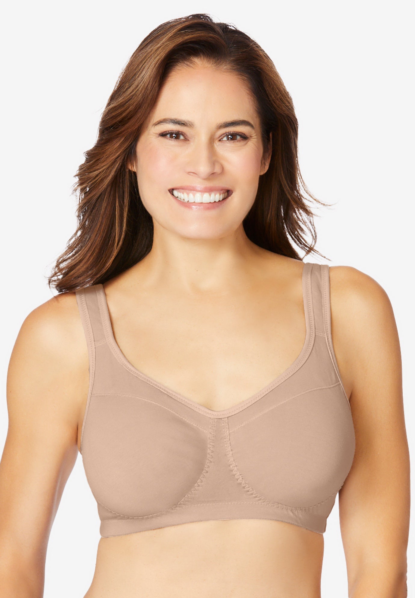 Plus Size Women's Wireless Leisure Bra by Comfort Choice in Nude (Size 48 G)
