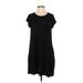 Soprano Casual Dress - Shift: Black Solid Dresses - Women's Size Small