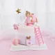 Décoration de gâteau de princesse rose avec nœud pour fille joyeux anniversaire Aliments voiture