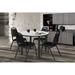 Kee 42" Round Breakroom Table- White/ Black