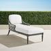 Avery Chaise Lounge with Cushions in Slate Finish - Resort Stripe Seaglass - Frontgate