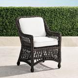 Set of 2 Hampton Dining Arm Chair in Black Walnut Finish - Frida Leaf Indigo, Standard - Frontgate