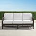 Hampton Sofa in Black Walnut Finish - Resort Stripe Leaf, Standard - Frontgate