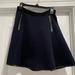 Madewell Skirts | Madewell A-Line Skirt, Navy Blue With Black Trim Size 6 | Color: Black/Blue | Size: 6