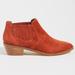 Anthropologie Shoes | Anthro Farylrobin Briston Suede Booties | Color: Orange | Size: 8