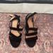 Madewell Shoes | Madewell Suede Heeled Sandal Sz 9.5 | Color: Black | Size: 9.5