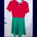 Lularoe Dresses | Lularoe Amelia Dress. Bnwt. Size L | Color: Green/Pink | Size: L