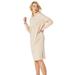 Plus Size Women's Hooded Sweatshirt Dress by ellos in Soft Beige (Size 34/36)