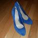 Jessica Simpson Shoes | Jessica Simpson Blue Suede Heels | Color: Blue | Size: 7