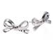 Kate Spade Jewelry | Kate Spade Silver Skinny Mini Bow Earrings | Color: Silver | Size: Os