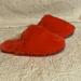 Anthropologie Shoes | Anthropologie Faux Fur Slide Slipper, Size S/M | Color: Red/Brown | Size: S/M