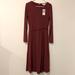 Michael Kors Dresses | Michael Kors Maroon Cinched-Waist Dress | Color: Red | Size: S