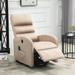 Latitude Run® 24.4" Wide Power Lift Assist Standard Recliner w/ Massager Linen | 40.9 H x 24.4 W x 36.6 D in | Wayfair