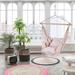 Dakota Fields Dovie Chair Hammock Cotton in Brown/Pink, Size 51.2 H x 39.4 W in | Wayfair 30786895AE6A4129B51D59AB0C4050E6
