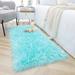 Blue 59.06 x 23.63 x 2.5 in Area Rug - Everly Quinn Area Rug, Soft Faux Sheepskin Area Rug, 3' X 5' Handmade Faux Fur Rugs, Indoor Fluffy Plush Rugs, Bedroom Area Rug Furry Carpet | Wayfair