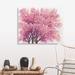 Red Barrel Studio® Pink Cherry Blossom Tree I Canvas Wall Art Metal in Green/Red | 32 H x 40 W x 1.25 D in | Wayfair