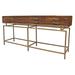 Rosdorf Park Goldbust 4 Drawer Console Table Wood in Brown/Gray | 34 H x 72 W x 16 D in | Wayfair C5D4F70DEDC84CA4BFEF33734B889054