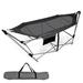 Arlmont & Co. Chrisshanno Camping Hammock w/ Stand Polyester in Gray | 35 H x 32.5 W x 90 D in | Wayfair 272DFEC85D334457AEB33A2C395C3238