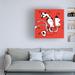 Trinx Presence by Oodlies - Wrapped Canvas Graphic Art Canvas in Black/Red/White | 14 H x 14 W x 2 D in | Wayfair DE560AFE76544E3C9087D3CCF4D1C4A0