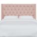 Birch Lane™ Summerfield Upholstered Wingback Headboard Polyester in Pink | 56 H x 16 D in | Wayfair DF3D256D99944E89AE10D500FEE9CCC2