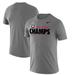 Men's Nike Heathered Gray Georgia Bulldogs College Football Playoff 2021 National Champions Stack Performance T-Shirt