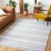 White 48 x 0.2 in Indoor Area Rug - Foundry Select Kilim 275 Area Rug In Ivory/Grey Polyester | 48 W x 0.2 D in | Wayfair